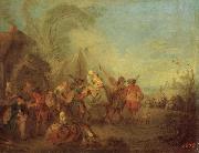 Pater, Jean-Baptiste Soldiers Setting out from the Etape oil on canvas